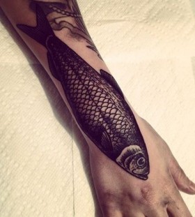 Big fish tattoo on arm