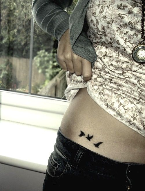 Birds hip tattoo