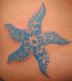 Blue seastar tattoo