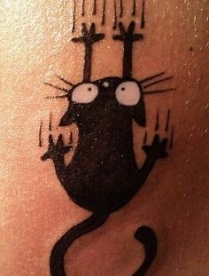 Cat black tattoo