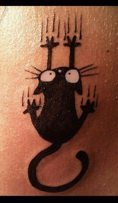 Cat black tattoo