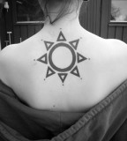 Charming sun tattoo design
