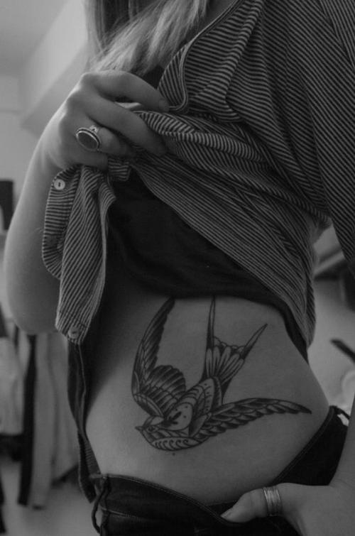 Cute bird hip tatoo