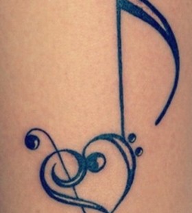 Cute music tattoo