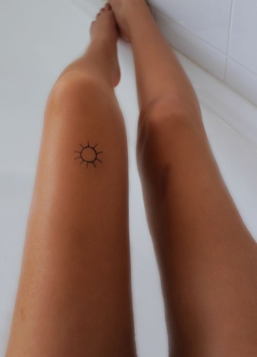 Cute sun tattoo