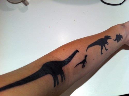 Dinosaurs family tattoo