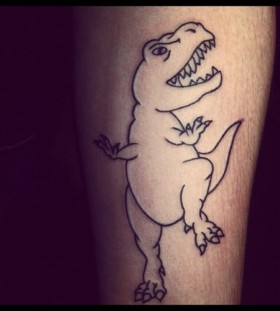 Fat dinosaur tattoo