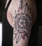 Flower mandala geometric tattoo