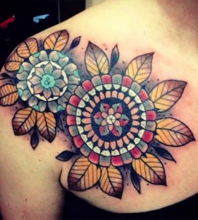 Flowers tattoo by Aivaras Lee