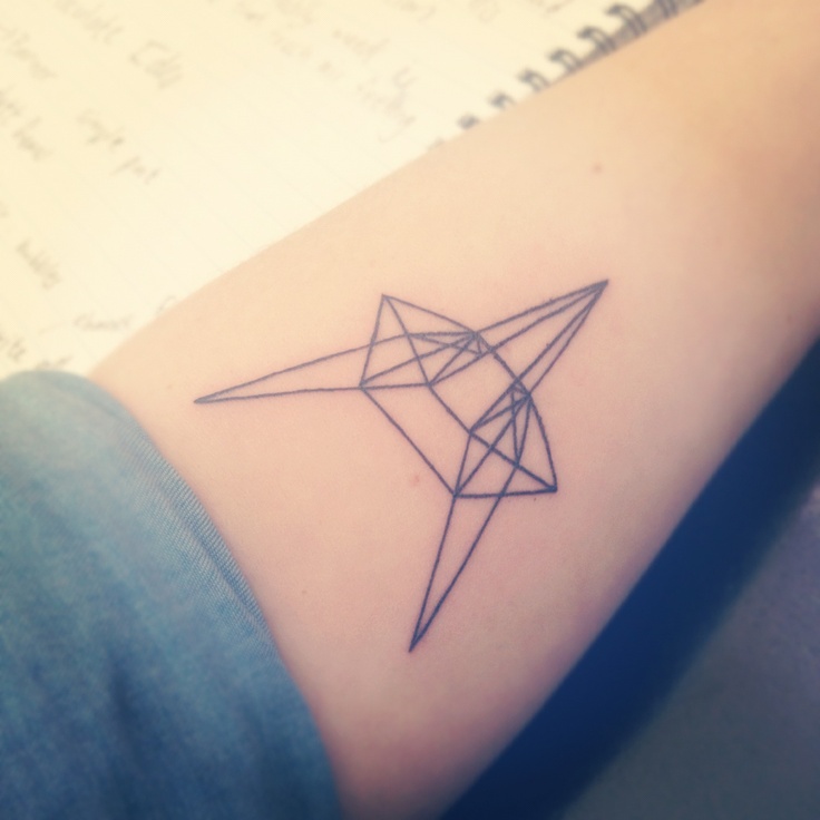 Geometric fox tattoo