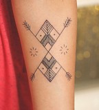 Girl geometric tattoo