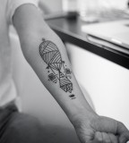 Graphically gorgeous geometric tattoo