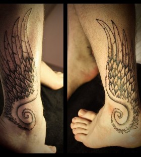 Leg tattoo by Meatshop