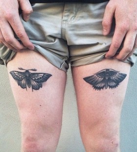 Legs tattoo by Pari Corbitt