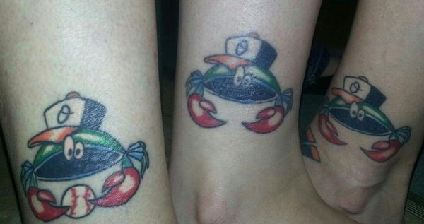 Orioles shell games tattoo