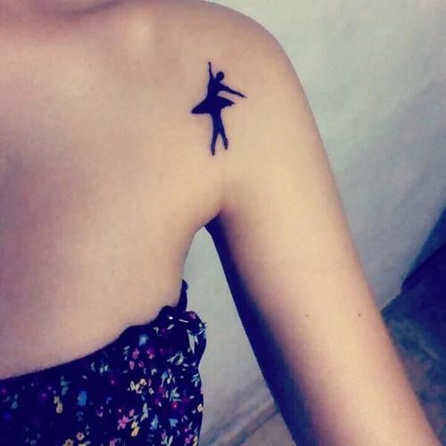 Pretty shoulder dancer tattoo