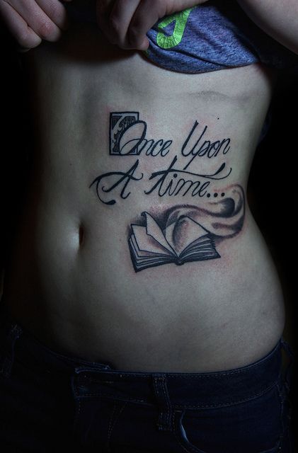 Quote and book tattoo