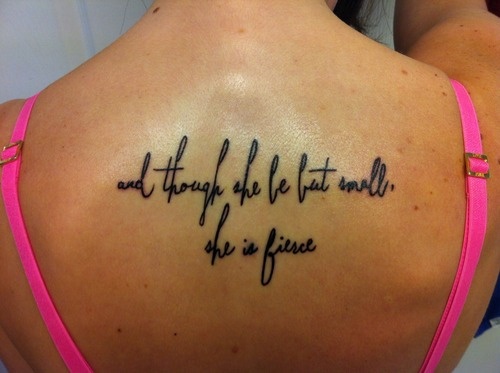 Quotes tattoo by Duane