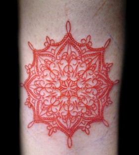 Red ornaments tattoo
