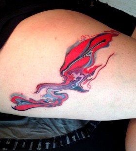 Red tattoo by Amanda Wachob