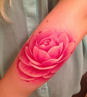 Rose pink tattoo