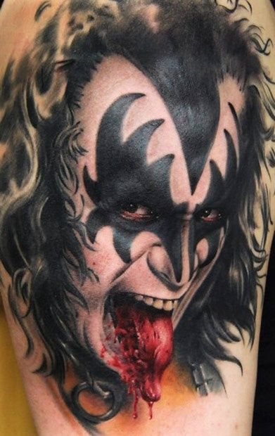 Scary men tattoo by Andy Engel