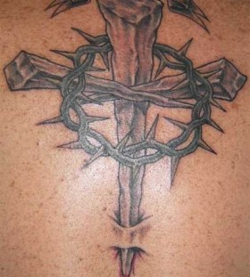 Scary religious tattoo