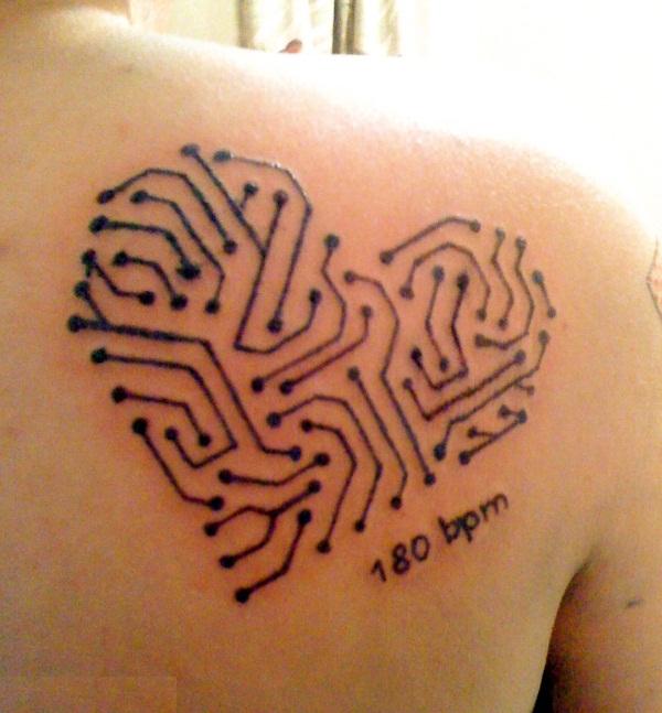 Shoulder circuit tattoo