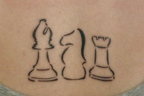 Simple chess tattoo