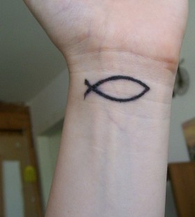 Simple fish tattoo
