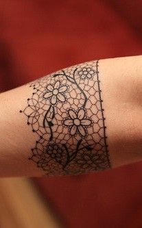 Simple lace tattoo