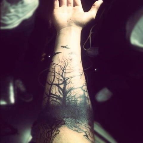 Simple tree tattoo