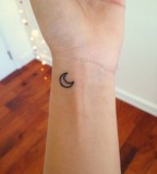 Siple moon tattoo