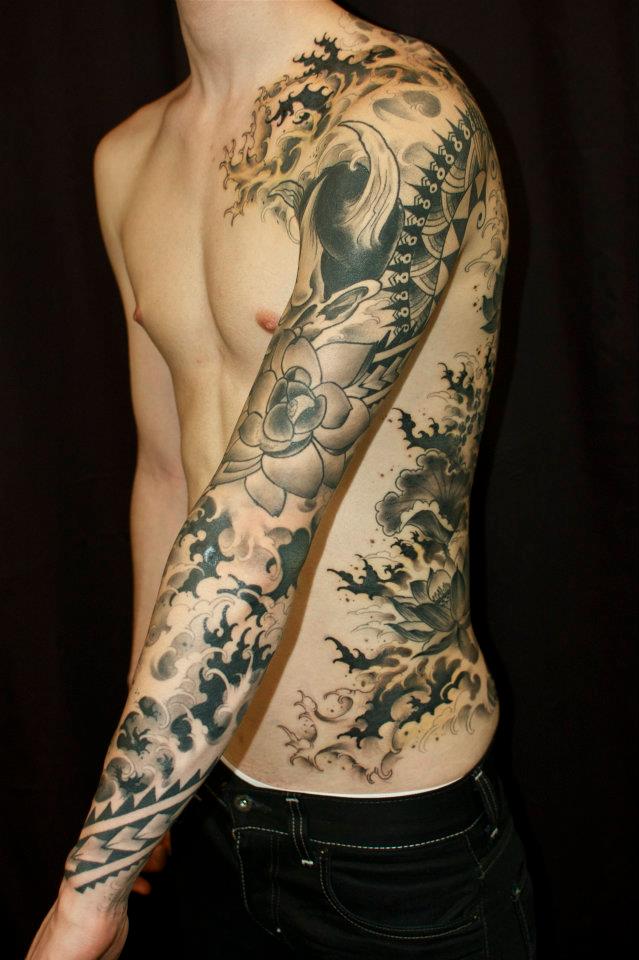 SirLexi Rex tattoo blackwork sleeve