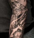 Skull tattoo by James Spencer Briggs