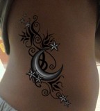 Stars and moon tattoo