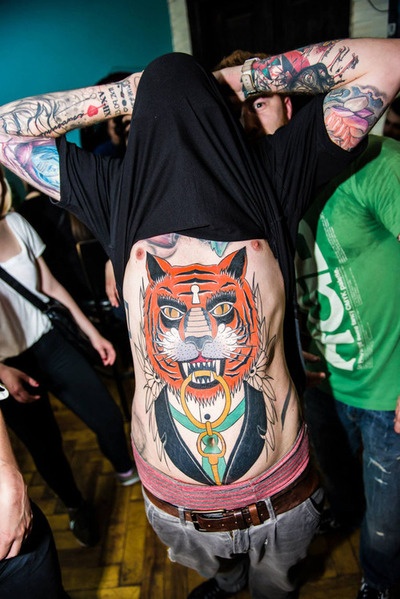Tiger tattoo by Aivaras Lee