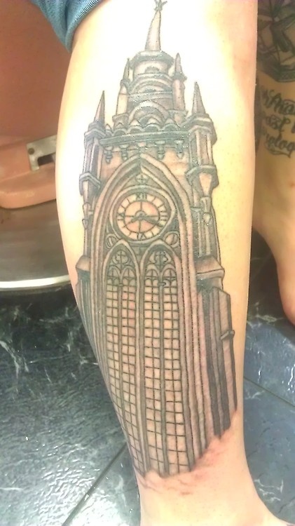 Tower tattoo by Duane