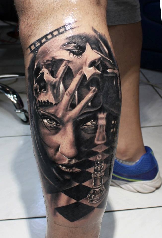 Awesome chess tattoos