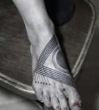 abstarct tattoo on foot by M-X-M