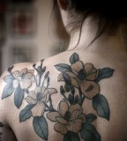 alice carrier tattoo dogwood with honeybees