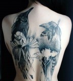 back tattoo design for women by marta lipinski birds