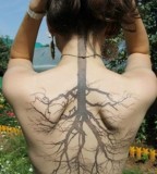 back tattoo design for women tree