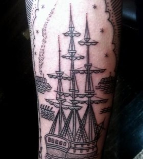 duke riley tattoo sailing vessel