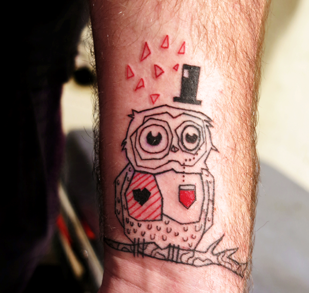 owl tattoo by matik