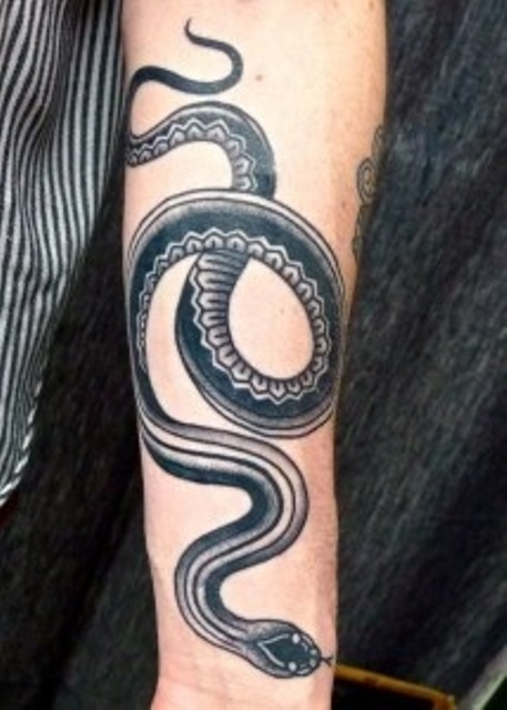 virginia elwood tattoo black snake