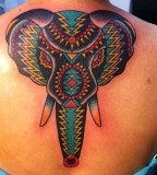 virginia elwood tattoo ornamental elephant