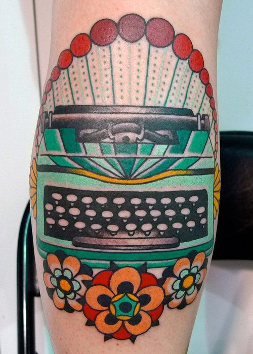 virginia elwood tattoo typewriter