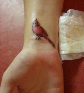 wrist tattoo cardinal