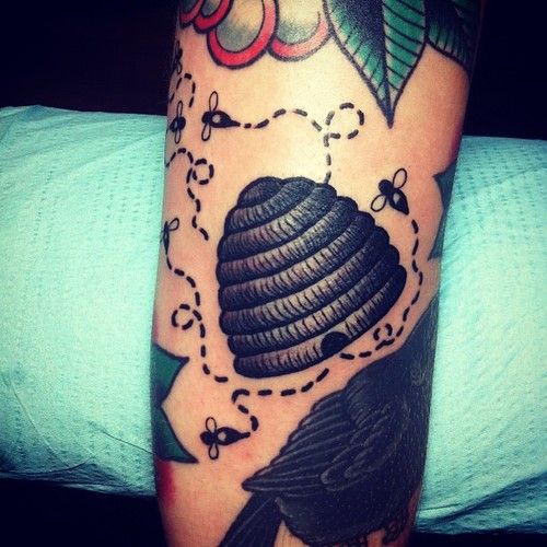 Bees tattoo by Josh Stephens